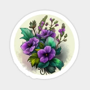 Purple Flowers Sticker